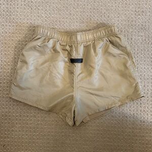 Fear of God Essentials beige running shorts size S